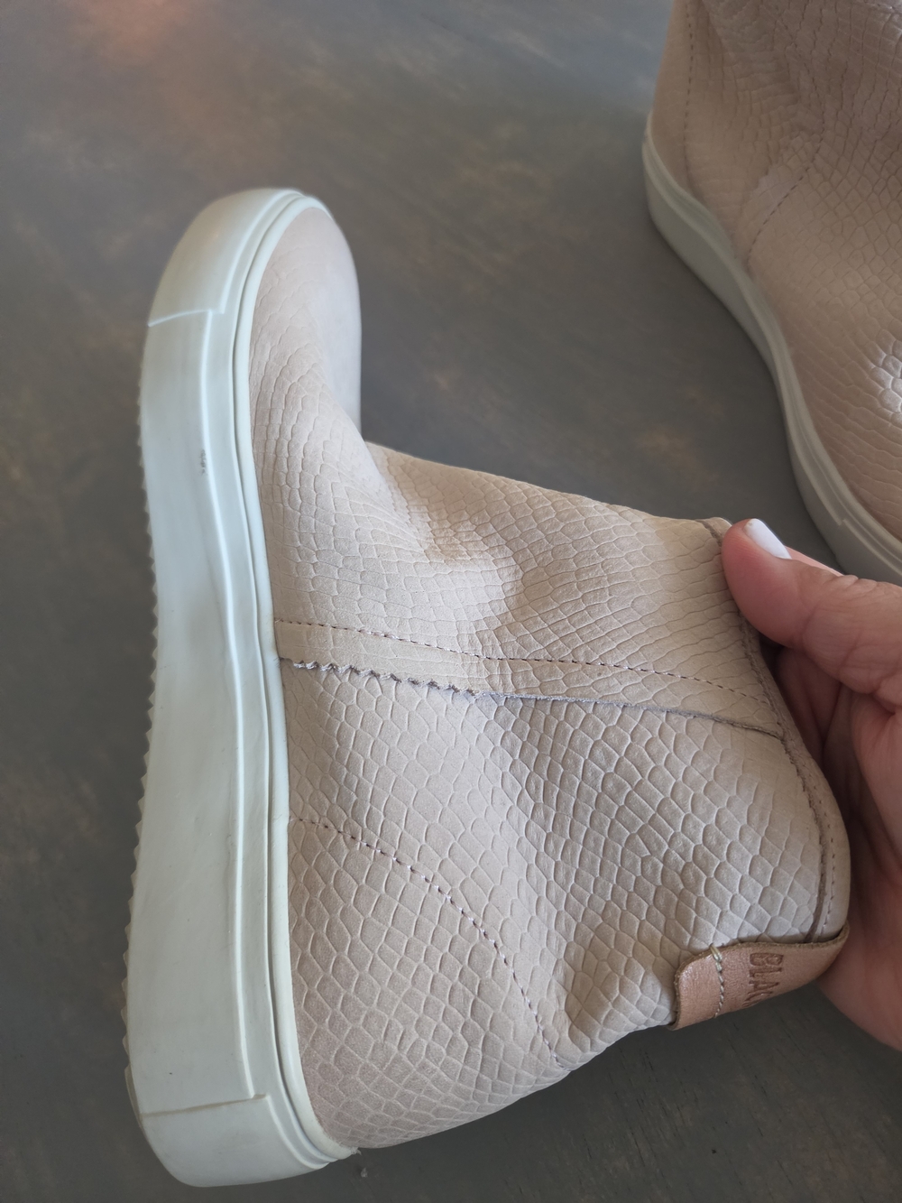 Blackstone Women’s Textured Slip-On Ankle Booties in Light Pink Cream - Picture 6 of 14